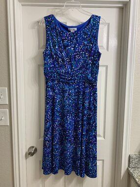 Laura Jeffries Brand Women's Multi-Color Sleeveless Dress, Size 16